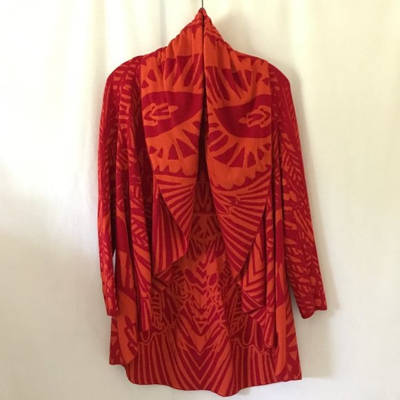 Pepa Pombo Vibrant Orange & Red Knit Jacket - Picture 1 of 9